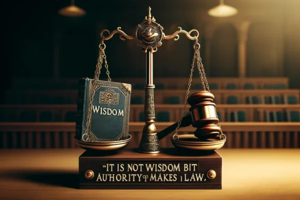 it is not wisdom but authority that makes a law. t - tymoff